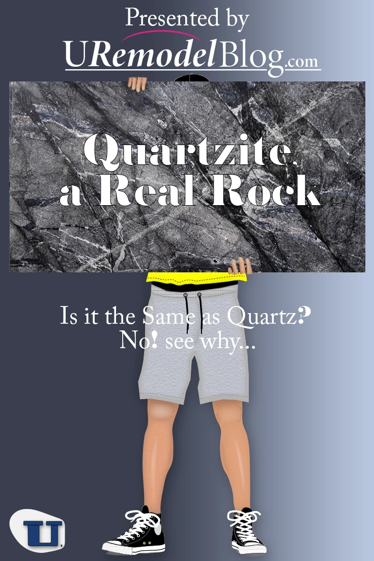 Henry holding up a Slab of Quartzite